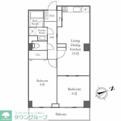 リバーシティ21新川の物件間取画像