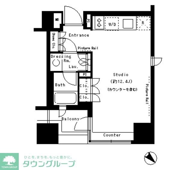 パークアクシス溜池山王の物件間取画像