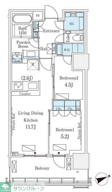 ロイヤルパークス品川の物件間取画像