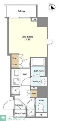 カーサスプレンディッド三田慶大前の物件間取画像