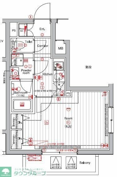 THE HOUSE 赤坂檜町の物件間取画像