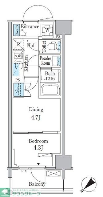 パークアクシス品川南大井パークフロントの物件間取画像