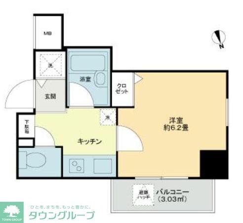クレアシオン六本木の物件間取画像
