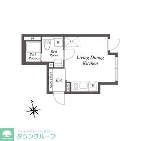 ルクレ馬込の物件間取画像