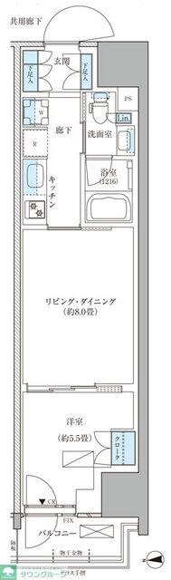 パークアクシス品川天王洲アイルの物件間取画像