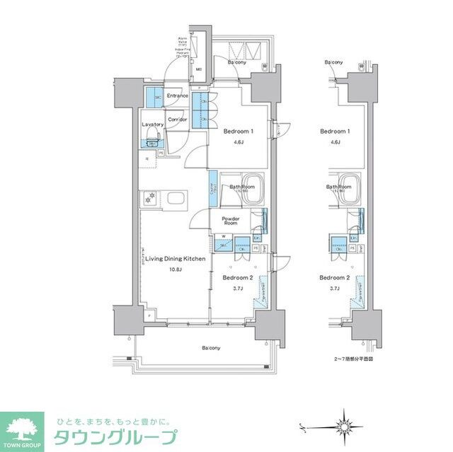 ルフォンプログレ門前仲町プレミアの物件間取画像