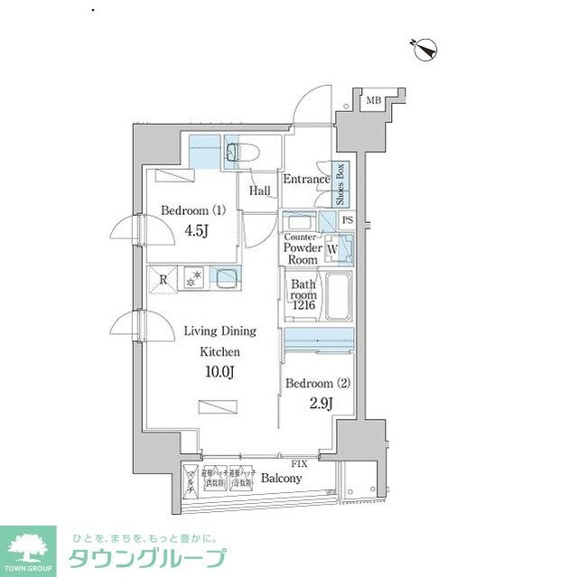 デュオフラッツ日本橋水天宮の物件間取画像