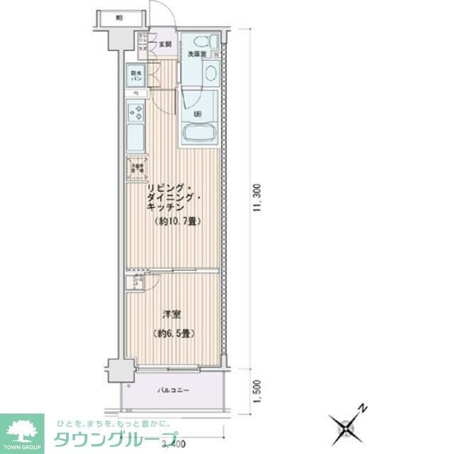 エスティメゾン豊洲レジデンスEの物件間取画像