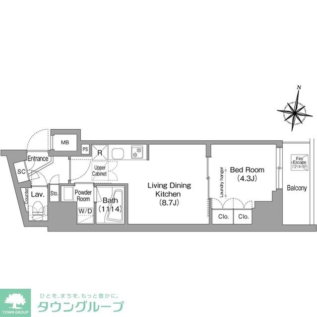 コンフォリア南品川の物件間取画像
