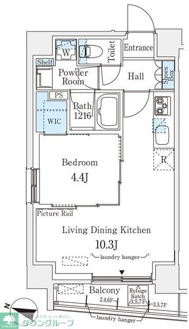 ブリューム西麻布の物件間取画像