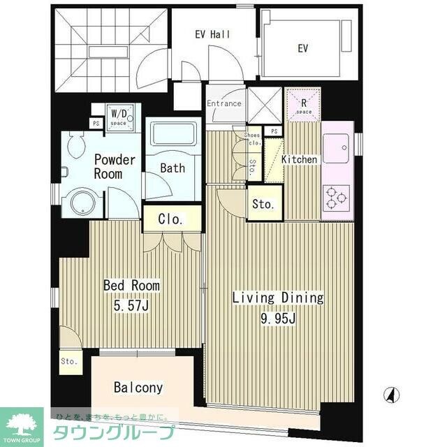 コートラクリア日本橋の物件間取画像