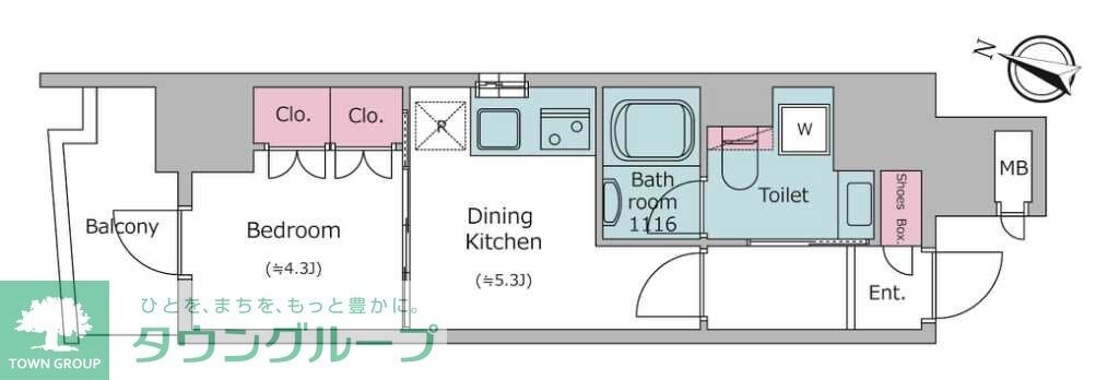 クロスレジデンス日本橋本町の物件間取画像