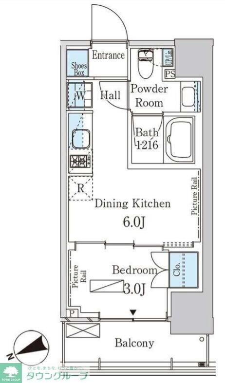 パークアクシス芝浦キャナルの物件間取画像