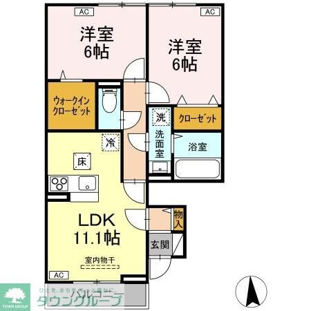 ガーネット Iの物件間取画像