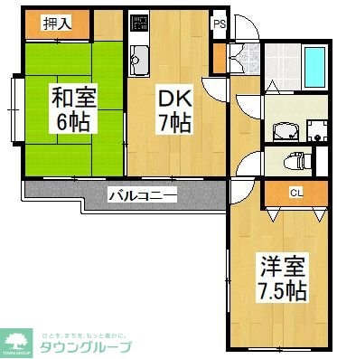 フラット百合ヶ丘の物件間取画像