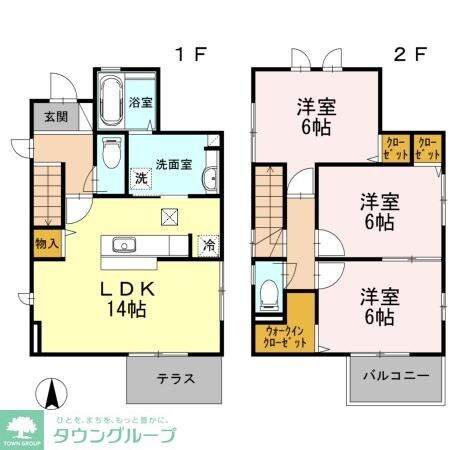 アブラメンタウンBの物件間取画像