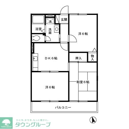 サニーコートしもはたの物件間取画像