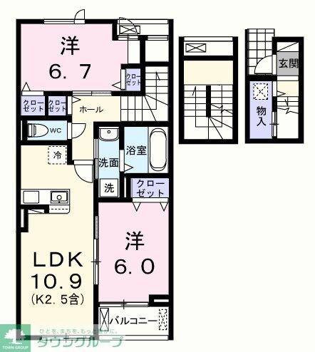 エール アンの物件間取画像