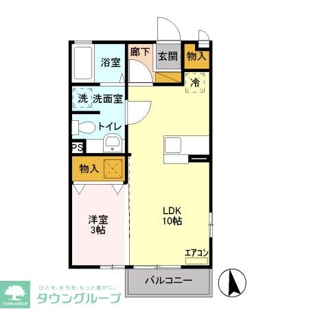 ホワイトミーティア A棟の物件間取画像