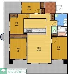 ルネ福生A棟の物件間取画像