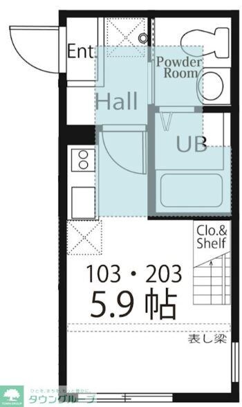 ハーミットクラブハウスMJK戸塚の物件間取画像