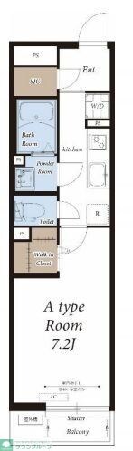 ヴィラ立場の物件間取画像