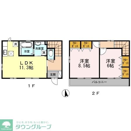 ヒルズ Bの物件間取画像
