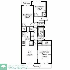 サンヒルズ上大岡Bの物件間取画像