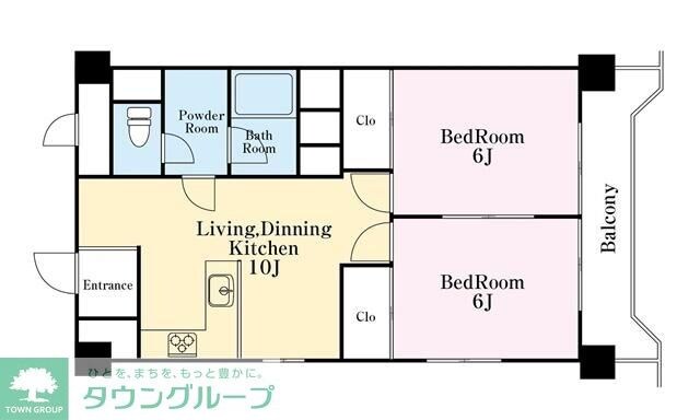 弘明寺パークハイツの物件間取画像