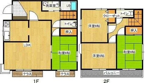 山岸貸家の物件間取画像