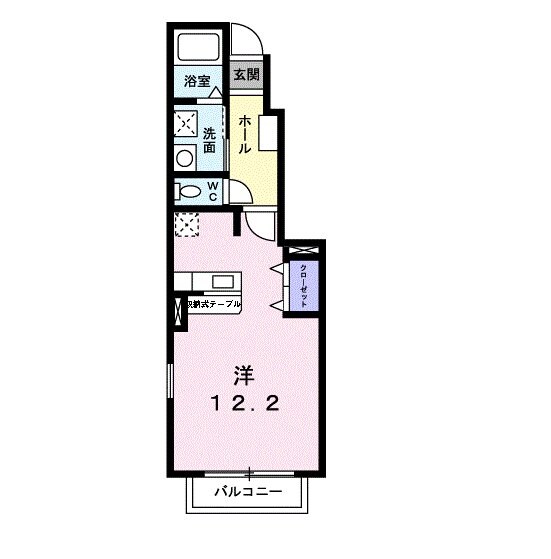 プラテリーアBの物件間取画像