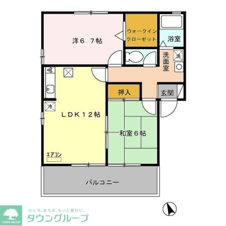 ベルテ Bの物件間取画像