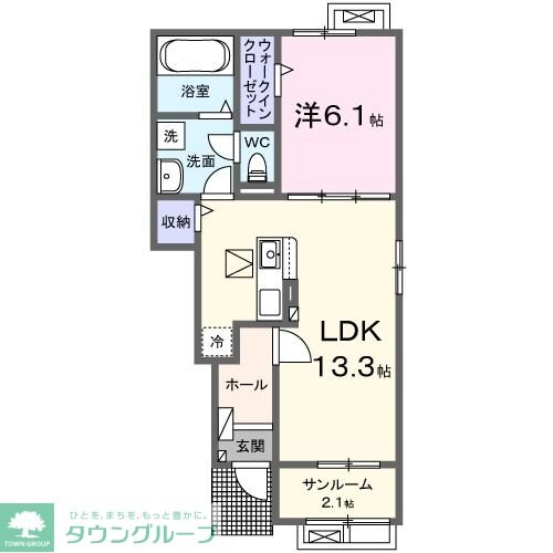 グランデルート Cの物件間取画像