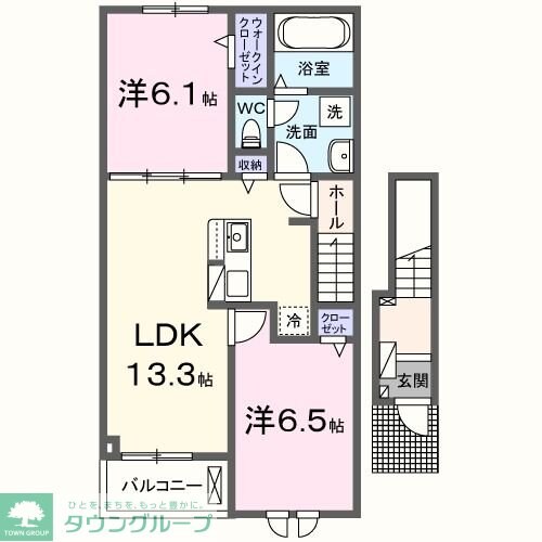 グランデルート Cの物件間取画像