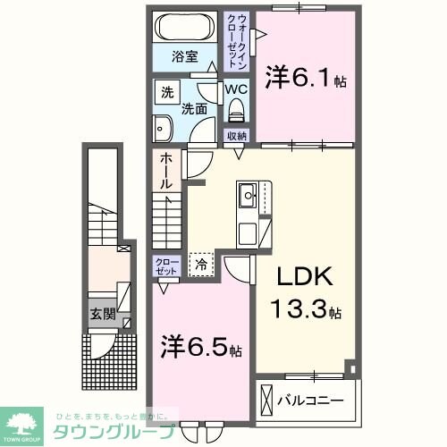 グランデルート Cの物件間取画像