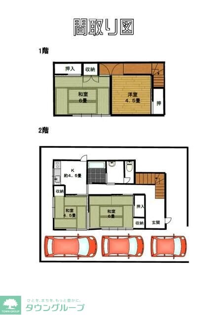 熊谷市柿沼貸家の物件間取画像