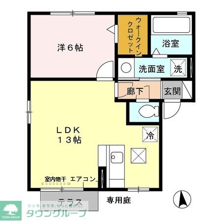 ラ・プランタン Dの物件間取画像