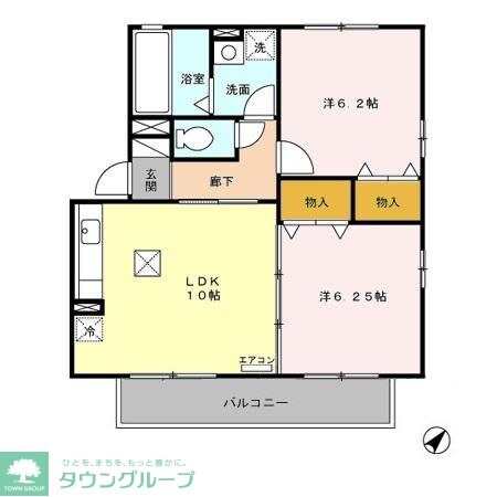 リビングタウン桶川朝日 Cの物件間取画像