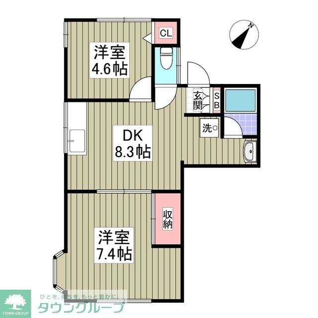 シティハイムサザンの物件間取画像