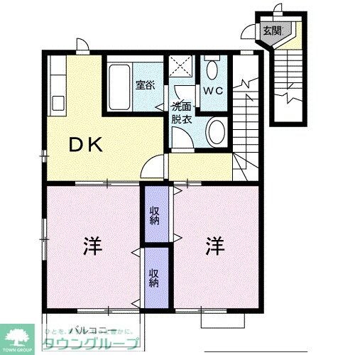 ペイトンプレイスDX-Bの物件間取画像