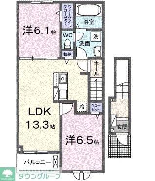 テラス ライズ ベリーの物件間取画像