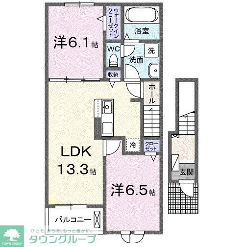 アクア Bの物件間取画像