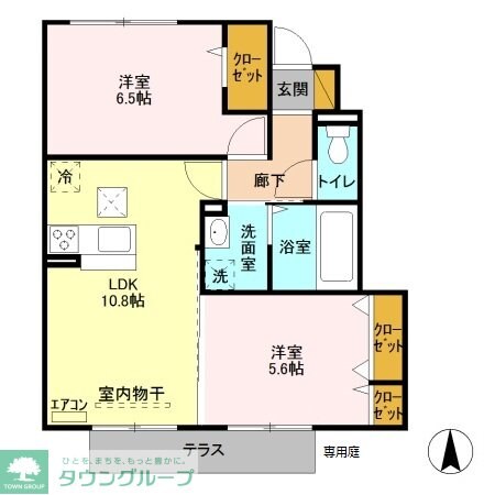 サニーヒル イシイ Aの物件間取画像