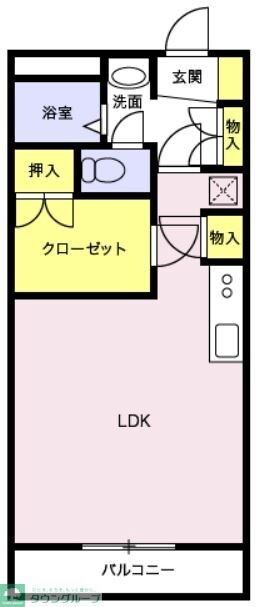 高砂ハイツ石原1の物件間取画像