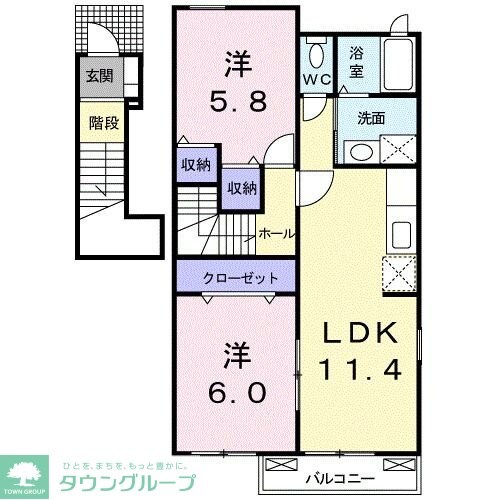 カーサプラシードBの物件間取画像