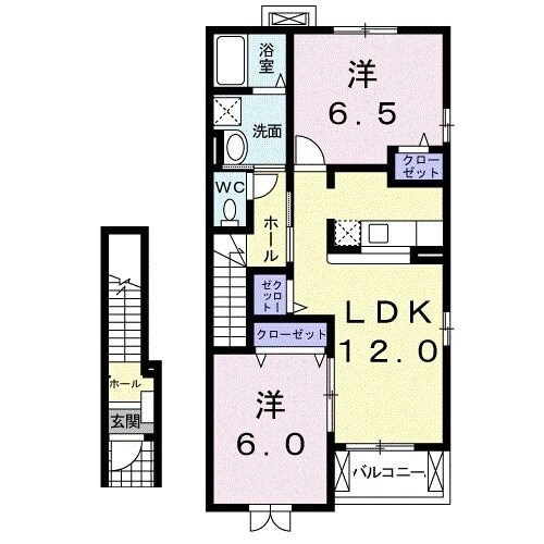 エアリー・ミニヨンBの物件間取画像
