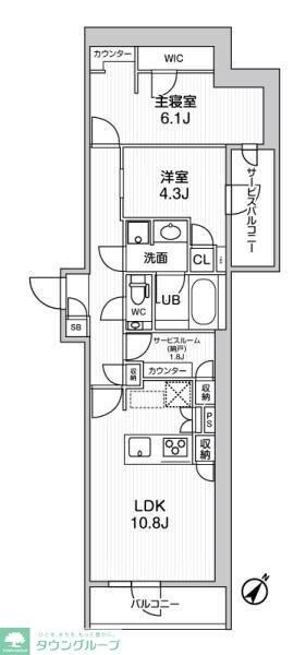 コンポジット渋谷初台の物件間取画像