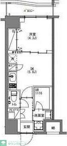 S-RESIDENCE新宿御苑の物件間取画像