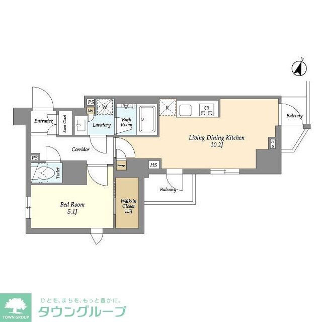 ジオエント山吹神楽坂の物件間取画像