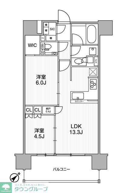 ディームス渋谷本町の物件間取画像